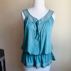 Mine Embroidered Ethnic Jersey Tank